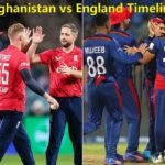 Afghanistan National Cricket Team vs England Cricket Team Timeline