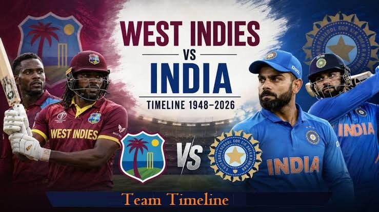 India National Cricket Team vs West Indies Cricket Team Timeline